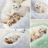 🐱 Product: Winter Plush Pet Cat Bed Round Cat Cushion
