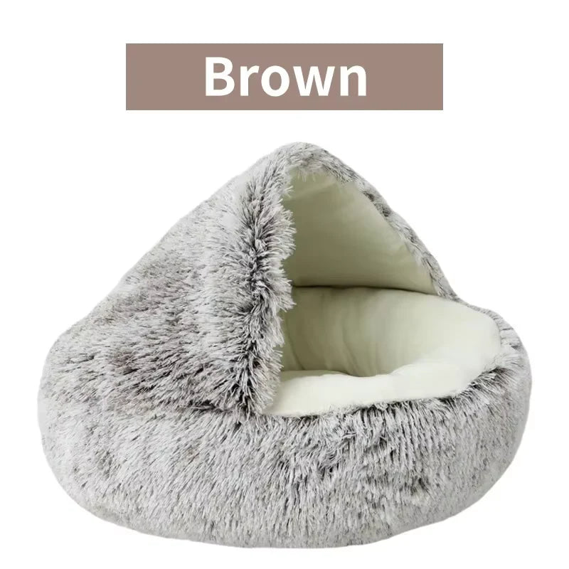 🐱 Product: Winter Plush Pet Cat Bed Round Cat Cushion