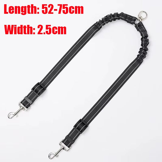 Auto Retractable Double-Ended Dog Leash 3M with LED Flashlight Waste Bag Box Roulette 360 Degree Dual Traction Rope Pet Supplies