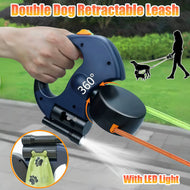 Whisker Bark Haven – LED Auto Retractable Dog Leash (Night-Safe & Tangle-Free)
