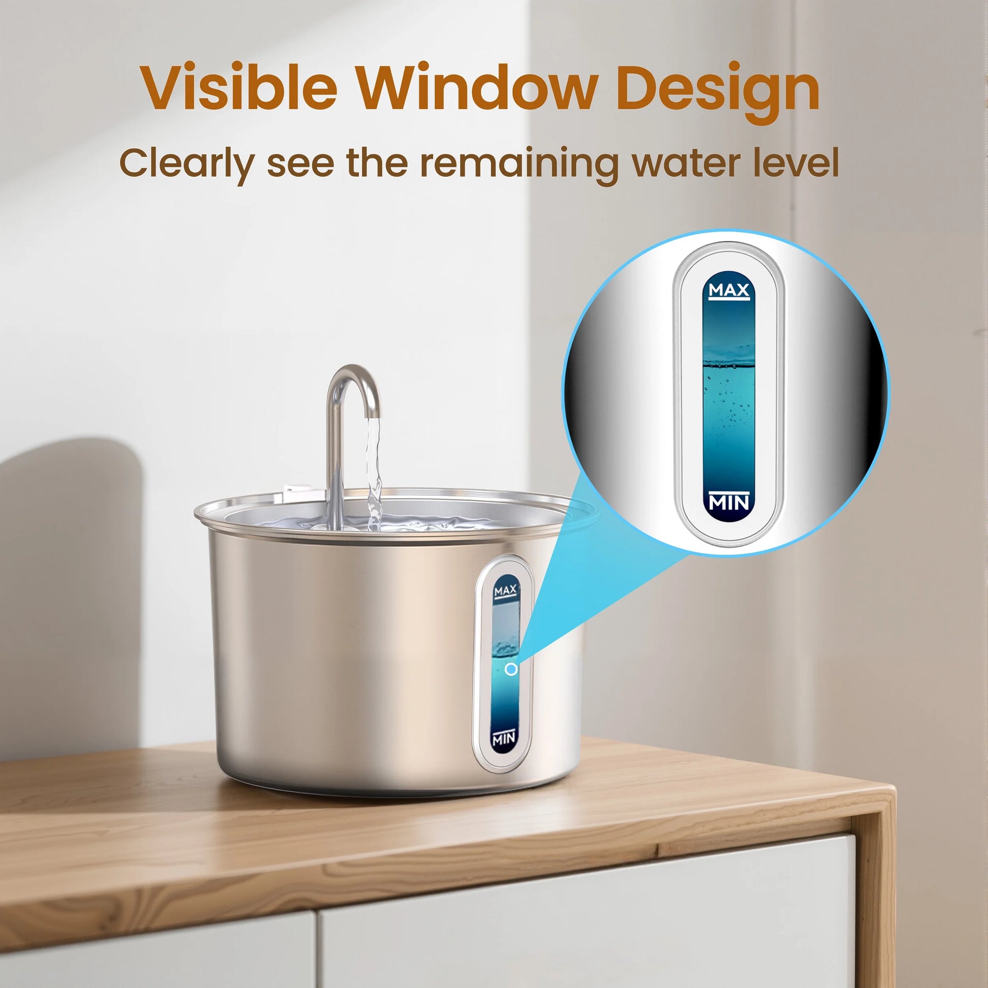 Whisker Bark Haven – Stainless-Steel Cat Water Fountain (2L, Quiet & Hygienic Design)