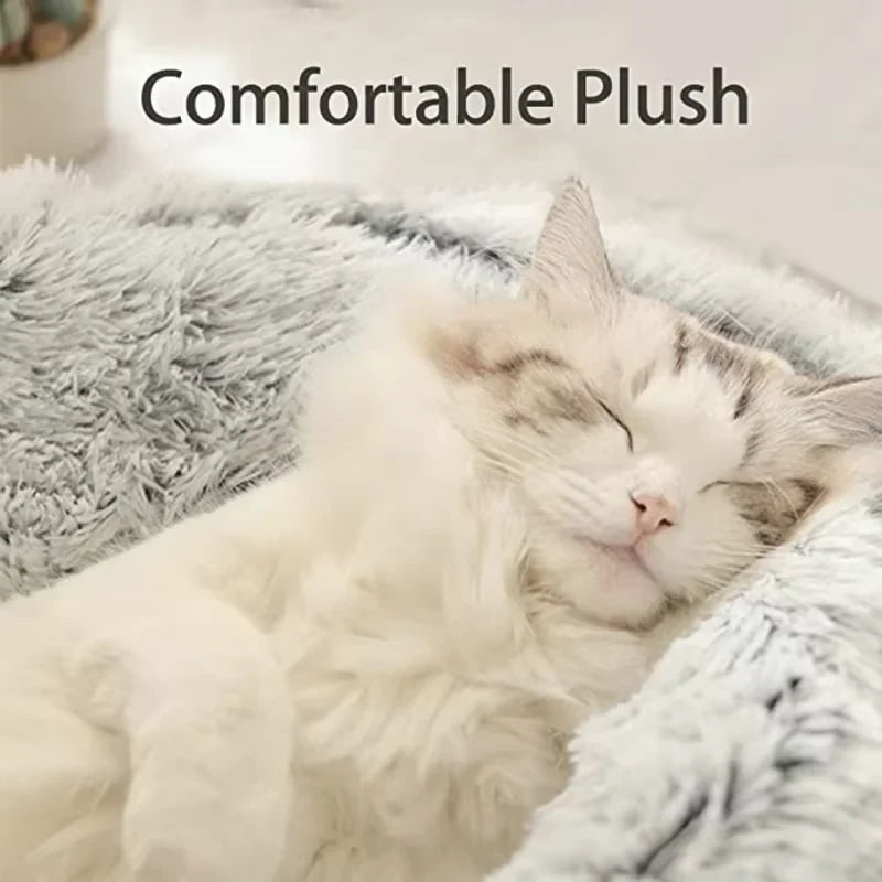 🐱 Product: Winter Plush Pet Cat Bed Round Cat Cushion