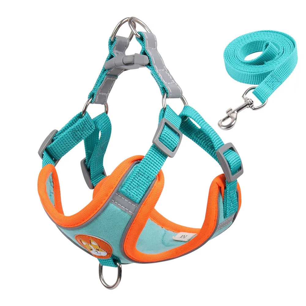Whisker Bark Haven – Premium No-Pull Harness & Leash Set™ (Reflective & Adjustable)