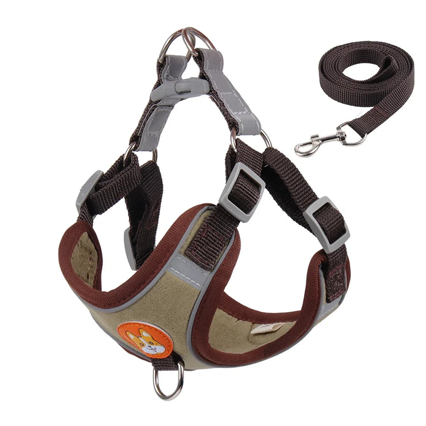 Whisker Bark Haven – Premium No-Pull Harness & Leash Set™ (Reflective & Adjustable)