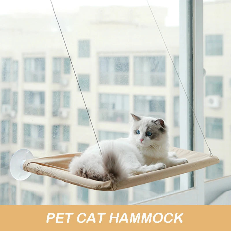 Whisker Bark Haven – CozyCloud™ Aerial Cat Hammock (Wall-Mounted Lounger & Perch)