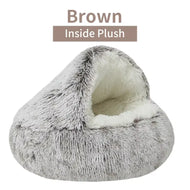 🐱 Product: Winter Plush Pet Cat Bed Round Cat Cushion