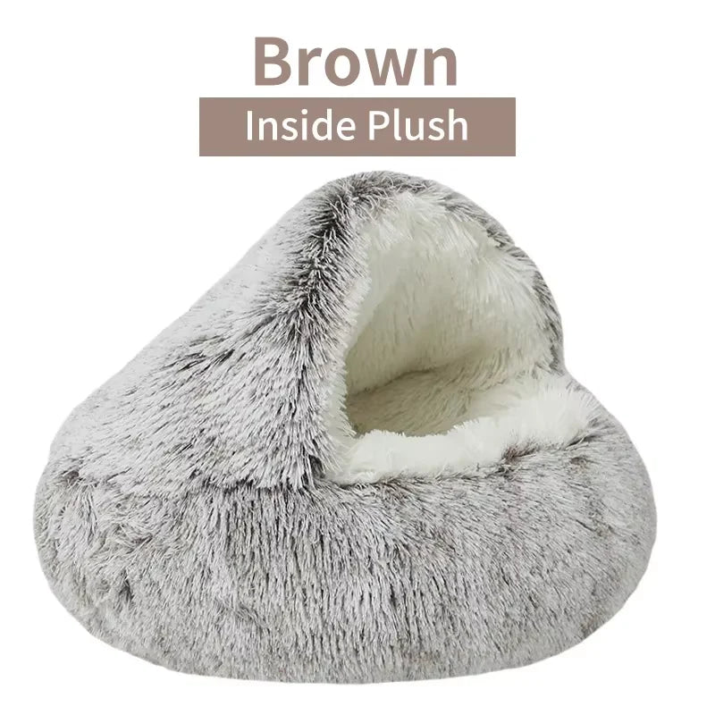 🐱 Product: Winter Plush Pet Cat Bed Round Cat Cushion
