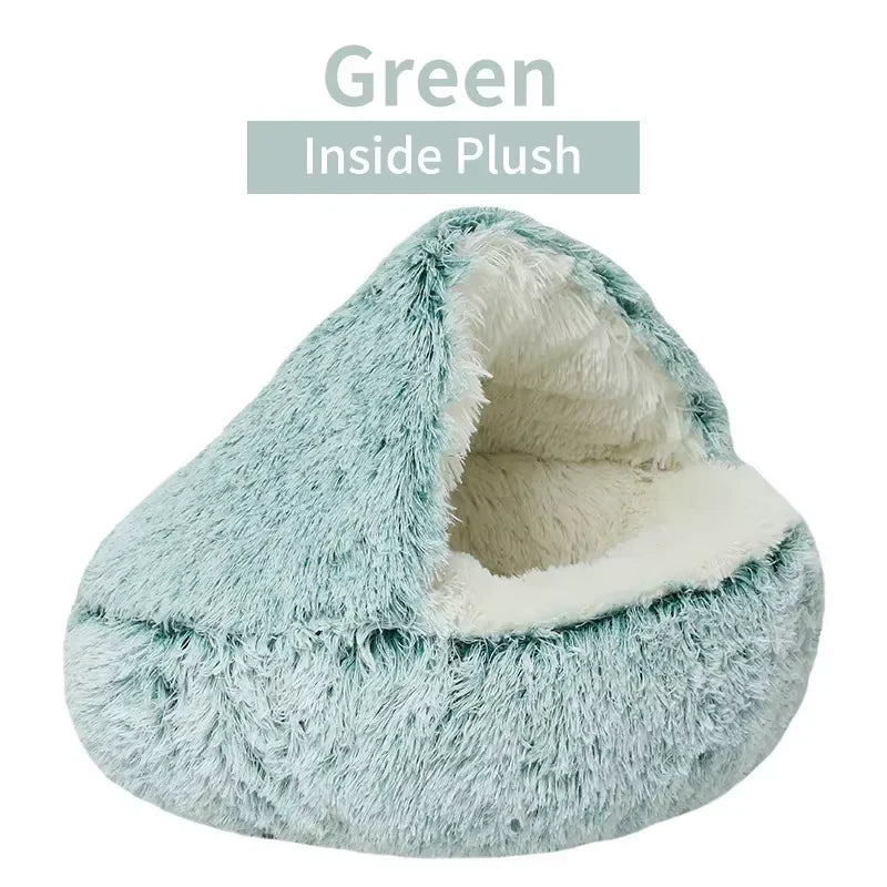 🐱 Product: Winter Plush Pet Cat Bed Round Cat Cushion