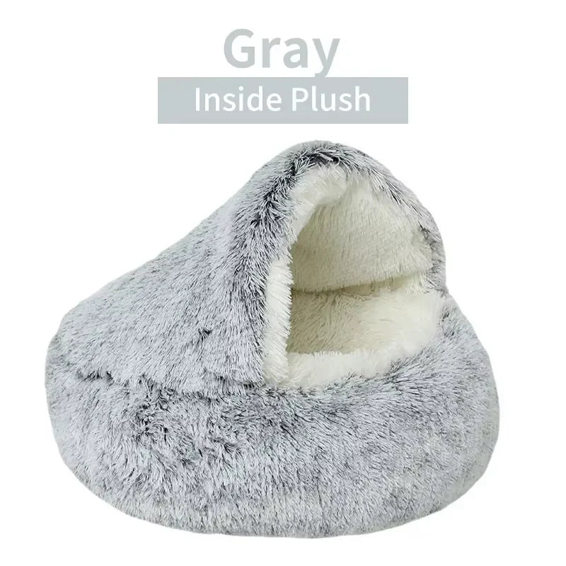 🐱 Product: Winter Plush Pet Cat Bed Round Cat Cushion